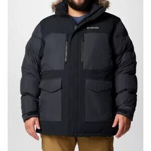 Columbia Omniheat Men's Marquam Peak Fusion II Parka Jacket Black Men's XL